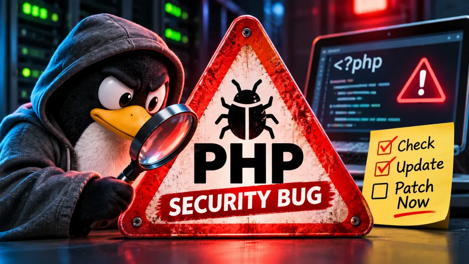 Illustration for the article on the critical PHP security releases of 21 October 2026